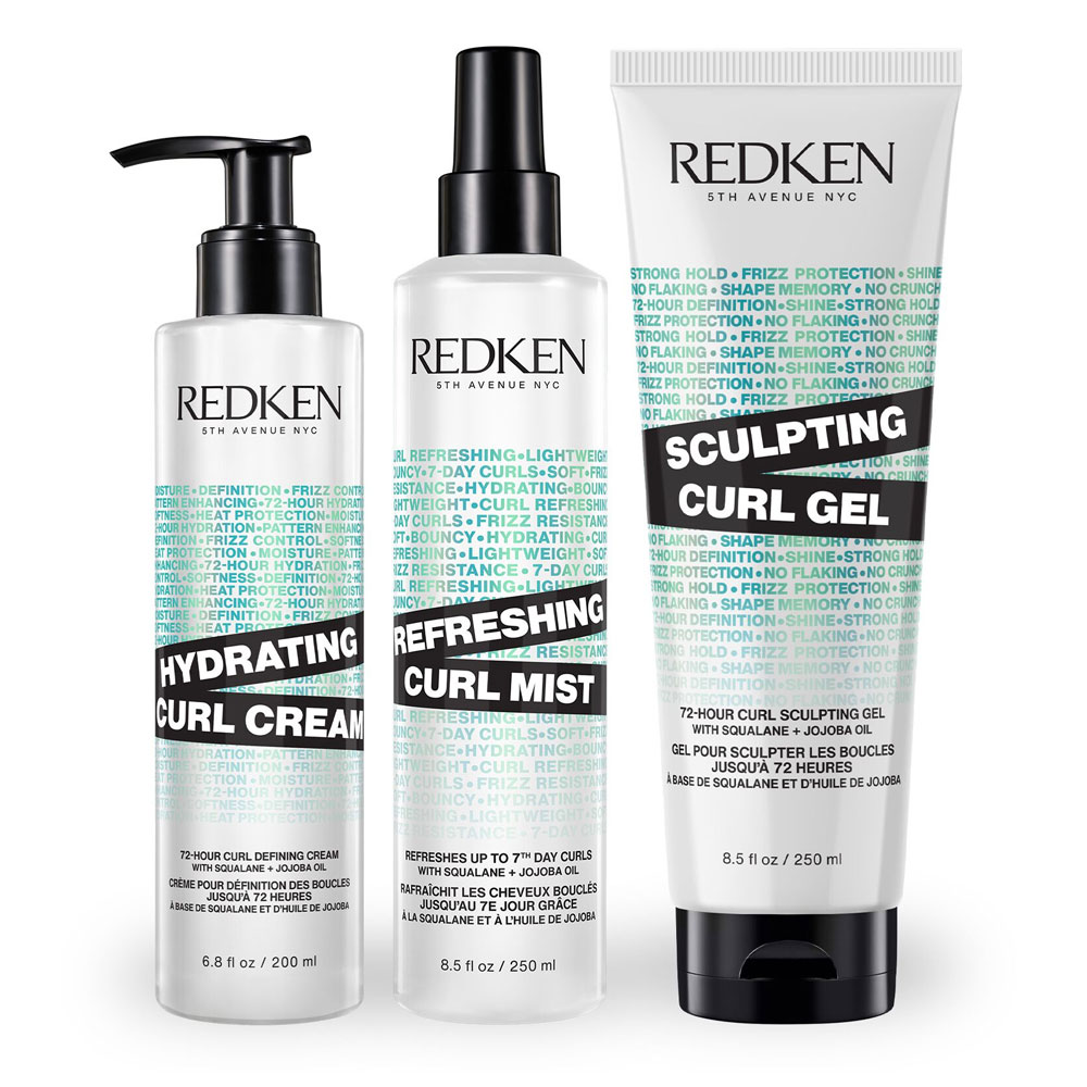 Redken Acidic Bonding Curls Set - Hydrating Curl Cream 250 ml + Sculpting Curl Gel 250 ml + Refreshing Curl Mist 250 ml