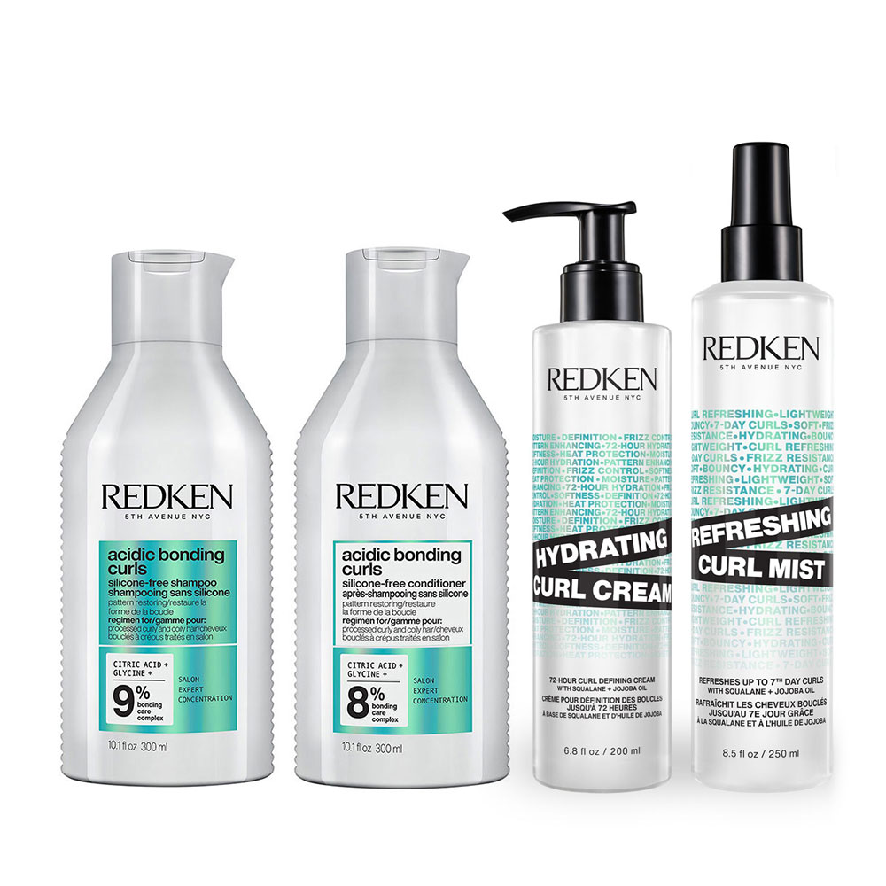 Redken Acidic Bonding Curls Set Shampoo 300 ml + Conditioner 300 ml + Hydrating Curl Cream 250 ml + Refreshing Curl Mist 250 ml